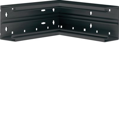 Binnenhoek zwart 65x100 mm, vast, voor wandgoot Tehalit RAL 9011 - grafietzwart