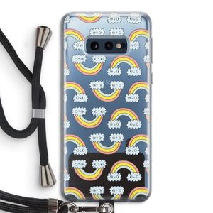 Regenboog: Samsung Galaxy S10e Transparant Hoesje met koord