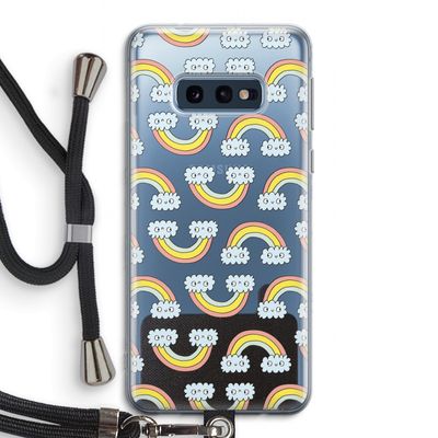 Regenboog: Samsung Galaxy S10e Transparant Hoesje met koord