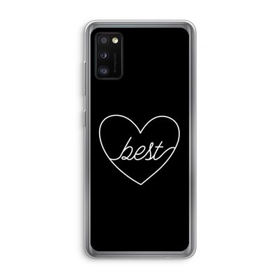 Best heart black: Samsung Galaxy A41 Transparant Hoesje