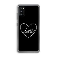 Best heart black: Samsung Galaxy A41 Transparant Hoesje