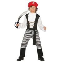Piraten kostuum maat 140-152 met zwaard voor kinderen One size  - - thumbnail