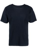 Homme Plissé Issey Miyake t-shirt à design nervuré - Bleu - thumbnail