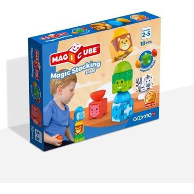 Magnetische blokken - GEOMAG - Safari - 10 stuks - Educatief - Gerecycled plastic - Vanaf 12 maanden