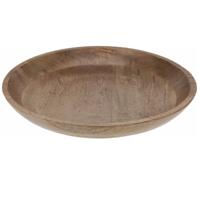 H&S Collection Dienblad - 40 cm - hout - rond - Kaarsenplateau - tafeldecoratie