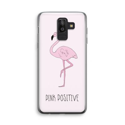 Pink positive: Samsung Galaxy J8 (2018) Transparant Hoesje