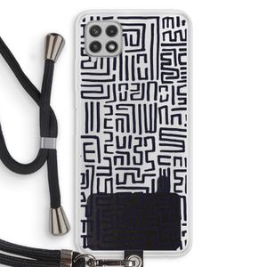 Moroccan Print: Samsung Galaxy A22 4G Transparant Hoesje met koord