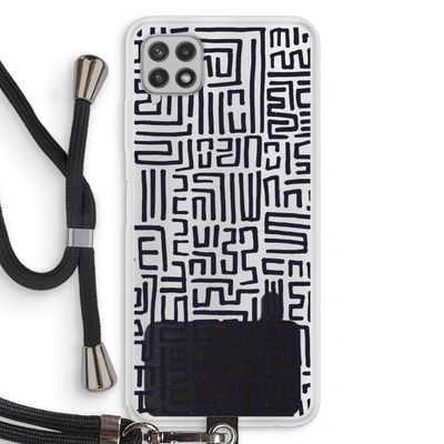 Moroccan Print: Samsung Galaxy A22 4G Transparant Hoesje met koord
