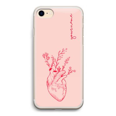 Blooming Heart: iPhone 7 Transparant Hoesje