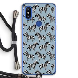 Zebra: Xiaomi Mi Mix 3 Transparant Hoesje met koord
