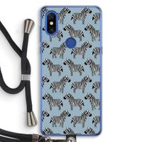 Zebra: Xiaomi Mi Mix 3 Transparant Hoesje met koord