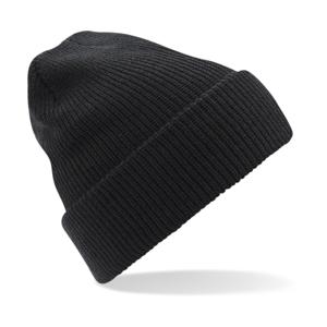 Beechfield Heritage Beanie - gebreid - wintermuts - zwart - volwassenen - Dames / herenmuts