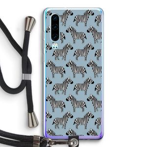 Zebra: Huawei P30 Transparant Hoesje met koord