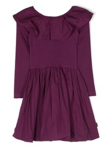 Molo robe Cille en coton biologique à bord volanté - Violet