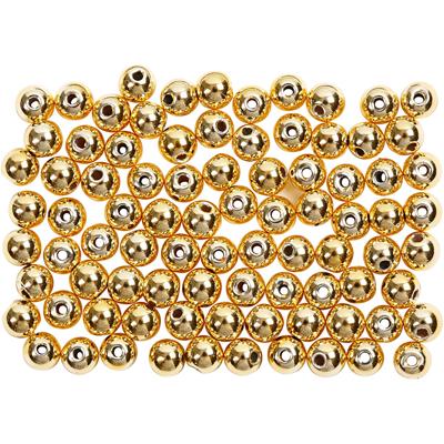 Creativ Company Waskralen, d 4 mm, gatgrootte 0,7 mm, goud, 150 stuk/ 1 doos