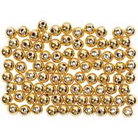 Creativ Company Waskralen, d 4 mm, gatgrootte 0,7 mm, goud, 150 stuk/ 1 doos