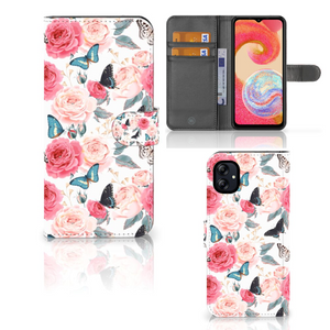 Samsung Galaxy A04e Hoesje Butterfly Roses