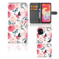 Samsung Galaxy A04e Hoesje Butterfly Roses - thumbnail