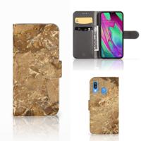 Samsung Galaxy A40 | Bookcase | Marmer Creme