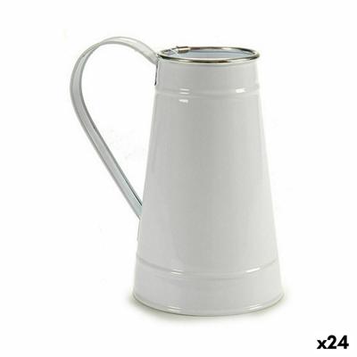 Melkbeker Wit Zilverkleurig Metaal 17 x 18,5 x 11,3 cm (24 Stuks)