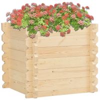 vidaXL Plantenbak verhoogd 42 mm 100x100x87,8 cm massief vurenhout - thumbnail