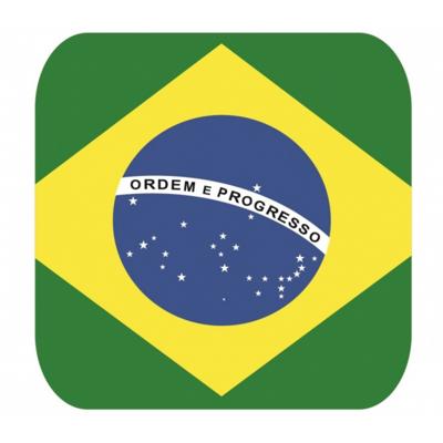 15x stuks Bierviltjes Braziliaanse vlag - vierkant - Brazilie feestartikelen - Landen decoratie