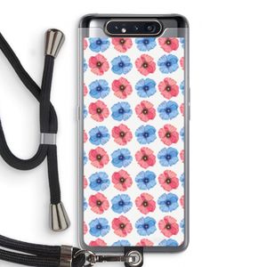 Klaproosjes: Samsung Galaxy A80 Transparant Hoesje met koord