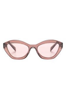 Prada Eyewear lunettes de soleil à monture papillon - Marron