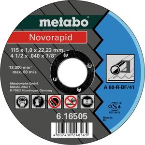 Metabo 616505000 Doorslijpschijf recht 115 mm 25 stuk(s) Blik, Profiel