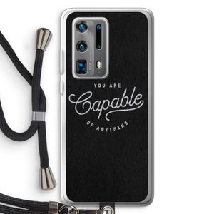 Capable: Huawei P40 Pro Plus Transparant Hoesje met koord