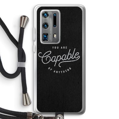 Capable: Huawei P40 Pro Plus Transparant Hoesje met koord