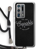 Capable: Huawei P40 Pro Plus Transparant Hoesje met koord