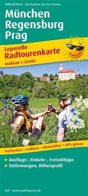 Fietskaart 601 München - Regensburg - Praag | Publicpress