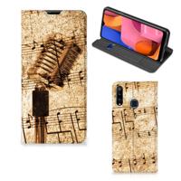 Samsung Galaxy A20s Stand Case Bladmuziek