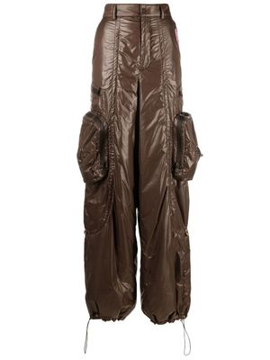 Khrisjoy pantalon ample à poches zippées - Marron