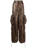 Khrisjoy pantalon ample à poches zippées - Marron