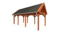 Tijdelijk 15% korting | Trendhout Buitenverblijf zadeldak XL 710x380 cm- Zadeldak- Hout- Trendhout