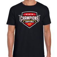 We are the champions Espana / Spanje supporter t-shirt zwart voor heren 2XL  -