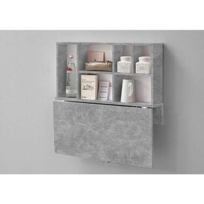 Wandplank/klaptafel Arta - beton grijs - 80x83,3x40,4 cm