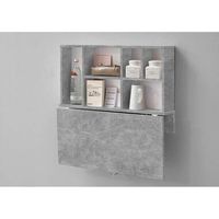 Wandplank/klaptafel Arta - beton grijs - 80x83,3x40,4 cm