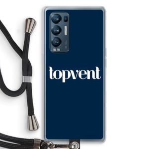 Topvent Navy: Oppo Find X3 Neo Transparant Hoesje met koord