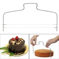 Roestvrijstaal verstelbare draad cake Cutter slicer Nivellerer DIY cake bakken tools (twee persoons Wire cutter)