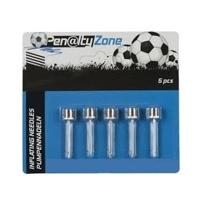 Ballenpompen naalden - setje van 5x stuks - Opblaasventiel - metaal - voetbal - sport