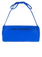 Karl Lagerfeld haut de bikini bandeau à logo imprimé - Bleu - thumbnail