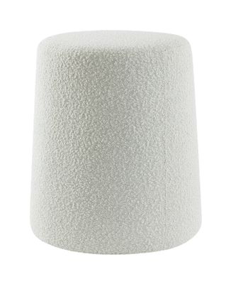 Light & Living Poef 'Lauryn' Bouclé Ø39cm, kleur Crème