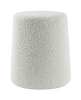 Light & Living Poef 'Lauryn' Bouclé Ø39cm, kleur Crème