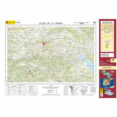Topografische kaart 867 MT50 Elche de la Sierra | CNIG - Instituto Geográfico Nacional1