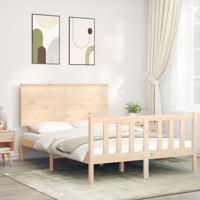 Bedframe zonder matras massief grenenhout 140x200 cm