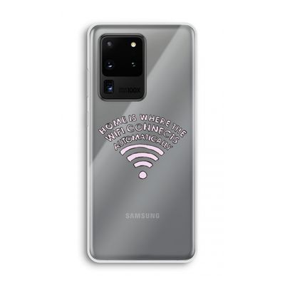 Home Is Where The Wifi Is: Samsung Galaxy S20 Ultra Transparant Hoesje