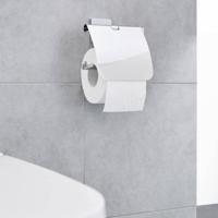 Kleine Wolke Kleine Wolke Toiletrolhouder met deksel Luno zilverkleurig